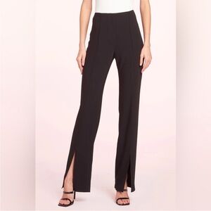Amanda Uprichard Black pants with bottom slit